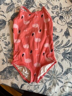 Hanna Andersson Coral Flamingo Swimsuit